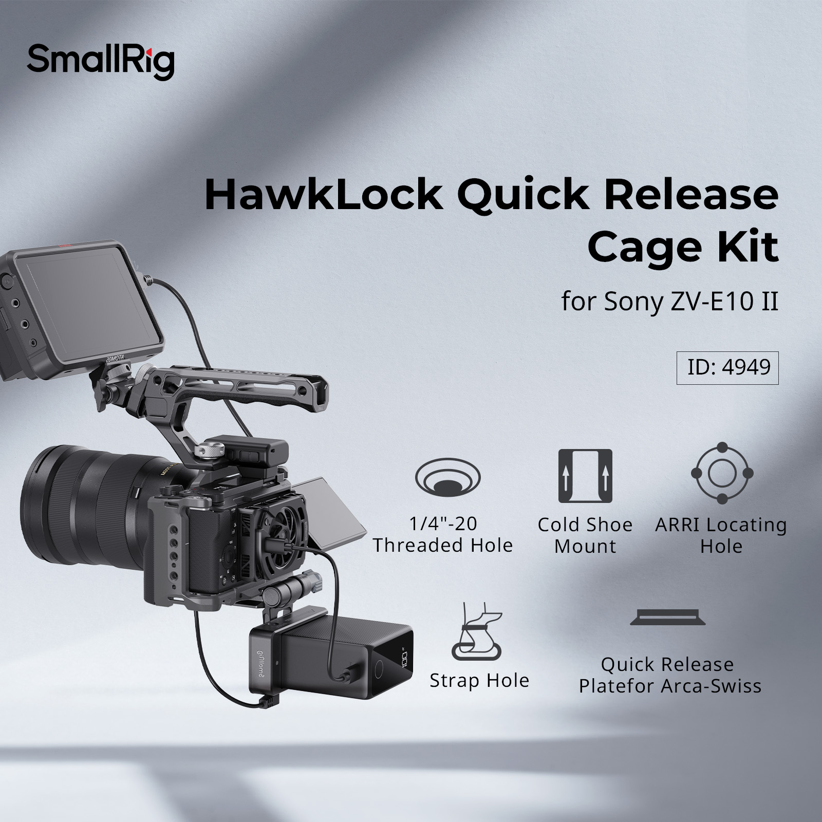 HawkLock Quick Release Cage Kit for Sony ZV-E10 II