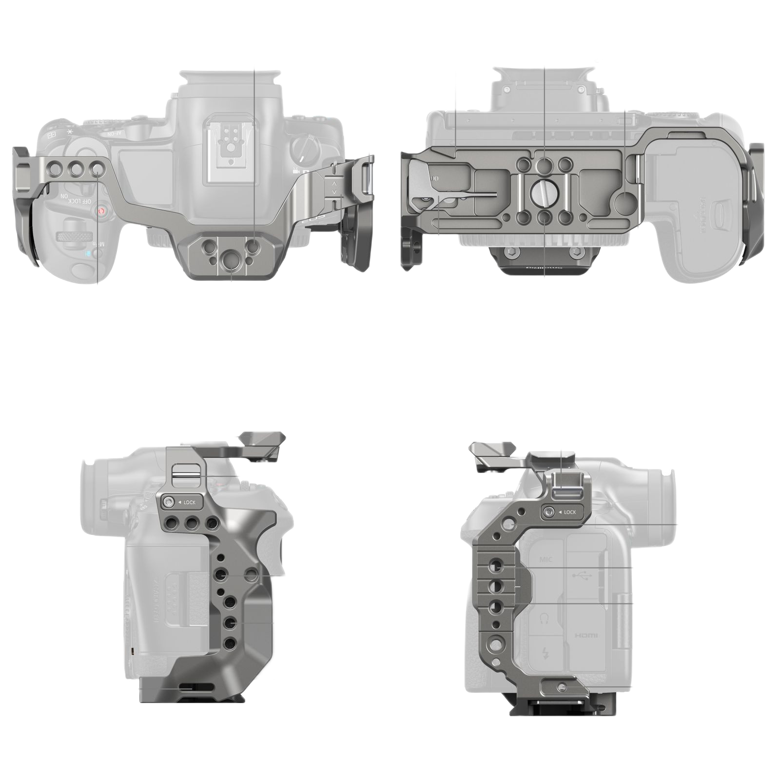 HawkLock Quick Release Cage for Canon EOS R5 Mark II 4977