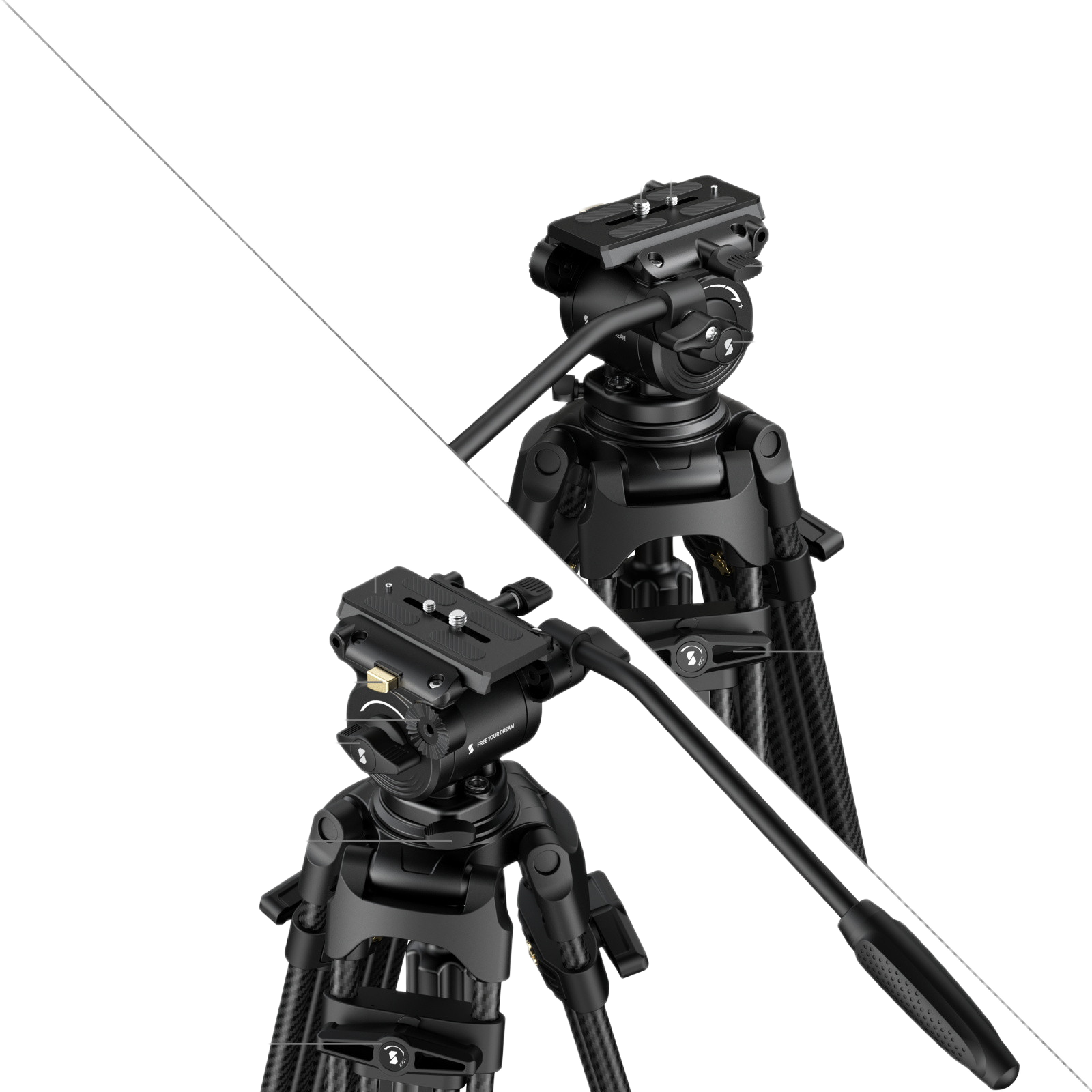 FSD14 FreeSpeed Heavy-Duty Carbon Fiber Tripod 5443